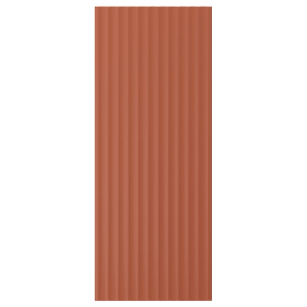 TERRSJÖ Puerta, café rojizo diseño de ondas, 40x100 cm