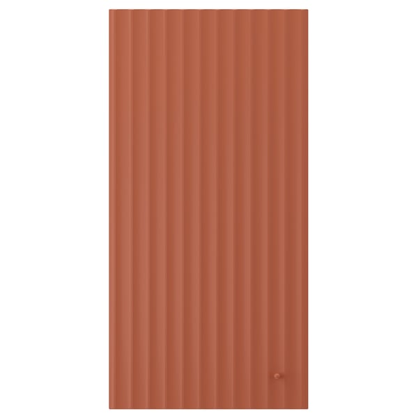 TERRSJÖ Puerta, café rojizo diseño de ondas, 40x80 cm