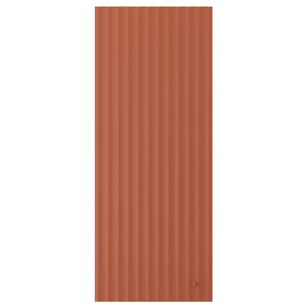 TERRSJÖ Puerta, café rojizo diseño de ondas, 40x100 cm
