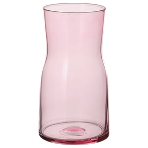TIDVATTEN Florero, rosado, 17 cm