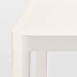 TINGBY Mesa auxiliar lateral con ruedas, blanco, 50x50 cm