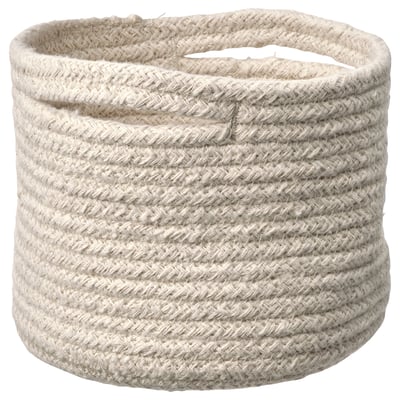 TJABBIG Cesta, beige, 15x13 cm