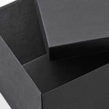 TJENA Caja con tapa, negro, 18x25x15 cm