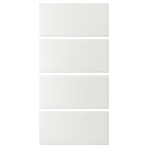 TJÖRHOM 4 paneles para puertas correderas, blanco, 100x201 cm