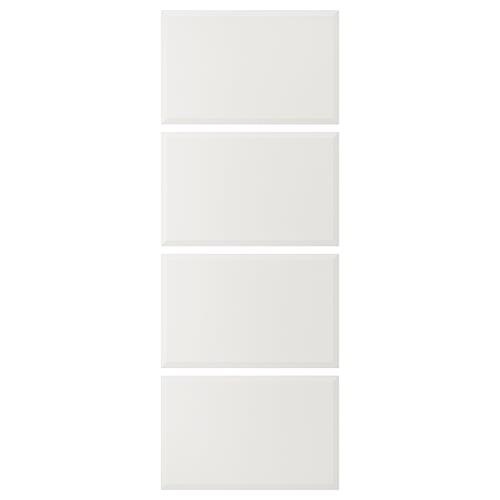 TJÖRHOM 4 paneles para puertas correderas, blanco, 75x201 cm