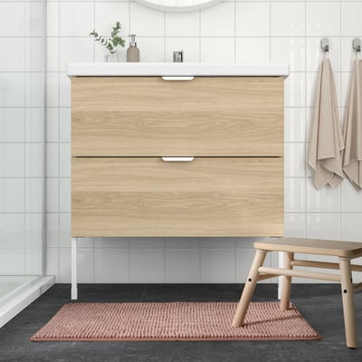 TOFTBO Tapete de baño, rosado claro, 50x80 cm