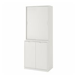 TONSTAD Combi almacenaje puertas corredizas, blanco hueso, 81x47x201 cm