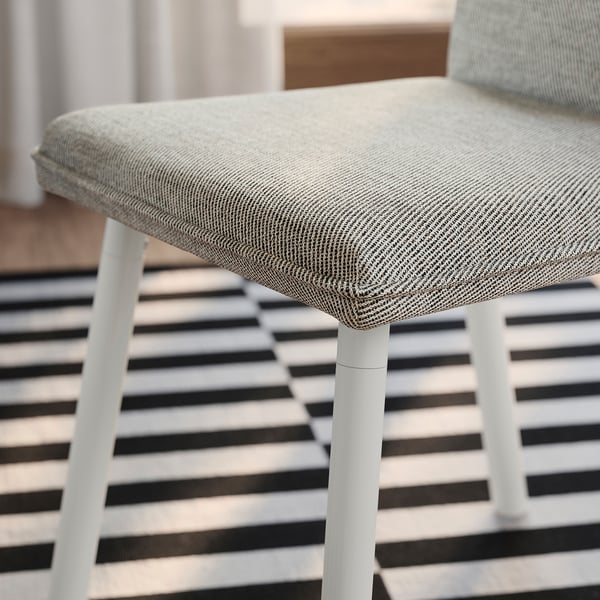 TONSTAD Silla, Viarp beige con café/blanco hueso