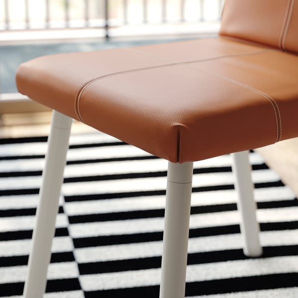 TONSTAD / TONSTAD Mesa y dos sillas, blanco hueso/Bomstad café dorado blanco hueso, 80/120x70 cm