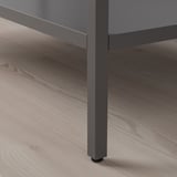 TULLSTORP Mueble con almacenamiento, gris, 73x35x126 cm
