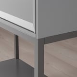 TULLSTORP Mueble con almacenamiento, gris, 73x35x126 cm