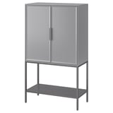 TULLSTORP Mueble con almacenamiento, gris, 73x35x126 cm