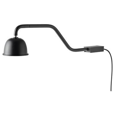 TVÄRDRAG Lámpara iluminación para mueble, negro/regulación intensidad luminosa
