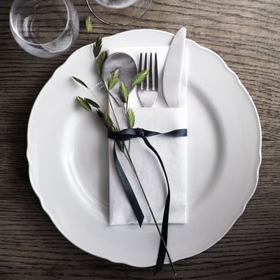 UPPLAGA Plato, blanco, 28 cm