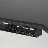 UPPSPEL Base escritorio ajustable, negro, 180/140x80 cm