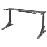 UPPSPEL Base escritorio ajustable, negro, 180/140x80 cm