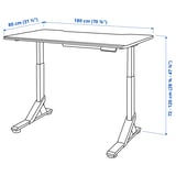 UPPSPEL Escritorio gamer, negro, 180x80 cm