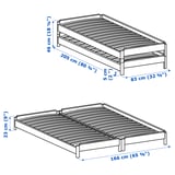 UTÅKER Cama apilable con 2 colchones