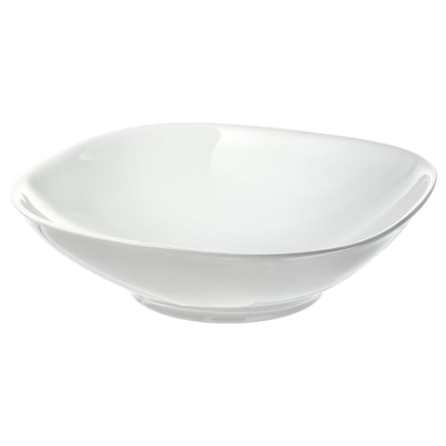 VÄRDERA Plato hondo, blanco, 20x20 cm