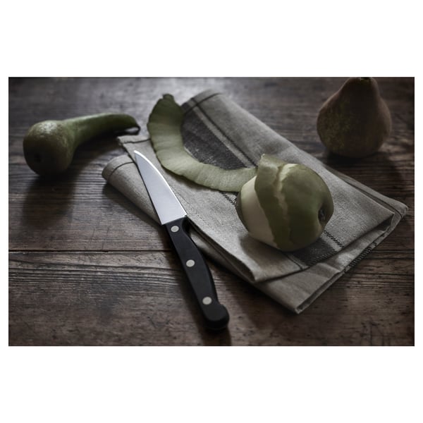 VARDAGEN Cuchillo pelador, gris oscuro, 9 cm