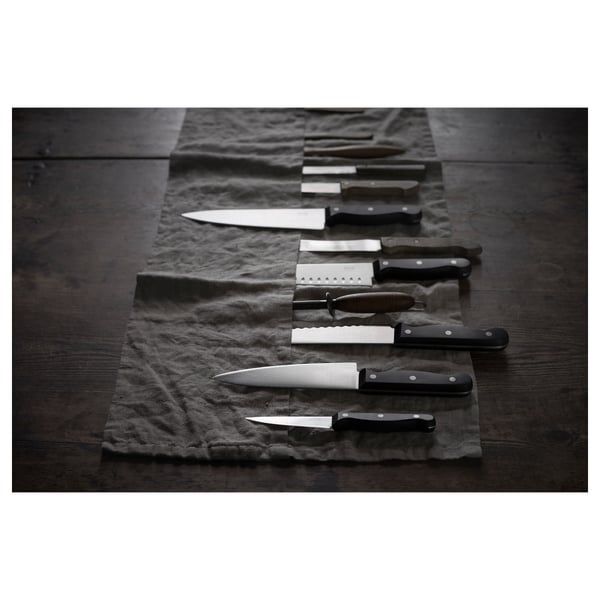 VARDAGEN Cuchillo pelador, gris oscuro, 9 cm