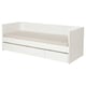 VIHALS Daybed con almacenaje y 1 colchón, blanco/Vannareid Firme, 80x200 cm