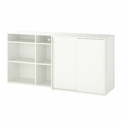 VIHALS Mueble, blanco, 190x47x90 cm
