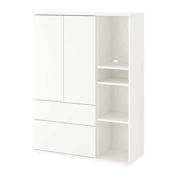 VIHALS Mueble de almacenamiento, blanco, 105x37x140 cm - IKEA Colombia