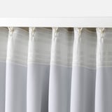 VILBORG Cortinas oscurecedoras, 1 par, beige/con cinta de fruncir, 145x250 cm