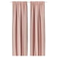 VILBORG Cortinas oscurecedoras, 1 par, rosado/con cinta de fruncir, 145x250 cm