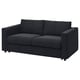 VIMLE Sofá cama de 2 puestos, Saxemara negro con azul