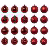 VINTERFINT Adorno de árbol de Navidad, bola rojo, 7 cm
