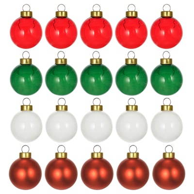 VINTERFINT Adorno de árbol de Navidad, bola Vidrio/colores variados, 3.5 cm