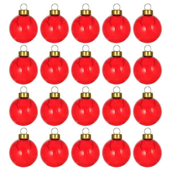VINTERFINT Adorno de árbol de Navidad, bola Vidrio/rojo, 3.5 cm