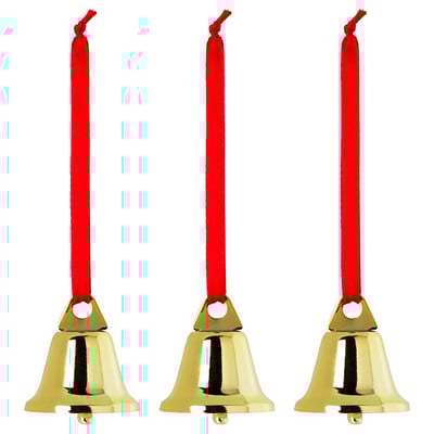 VINTERFINT Adorno de árbol de Navidad, Forma de campana dorado