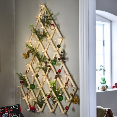 VINTERFINT Árbol de navidad de pared, pino