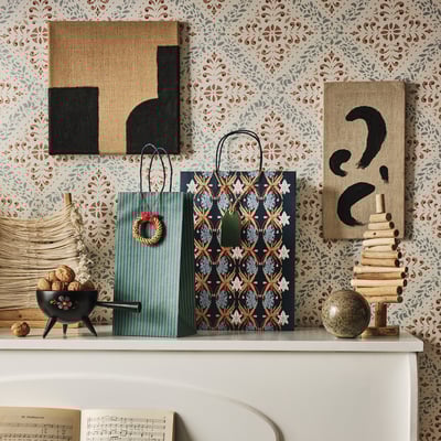 VINTERFINT Bolsa de regalo, set de 2, Formas variadas azul