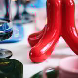 VINTERFINT Candelabro portavela, rojo, 11 cm