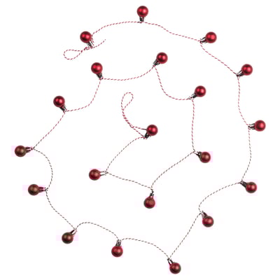 VINTERFINT Guirnalda decorativa, bola rojo, 2.2 m
