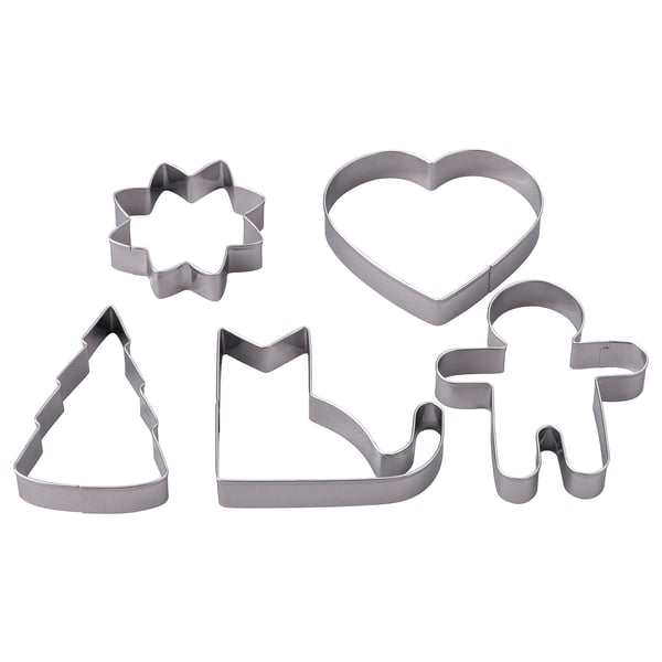 VINTERFINT Molde para galletas, set de 5, Formas variadas Acero inoxidable