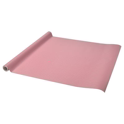 VINTERFINT Papel de regalo, a rayas rojo con blanco, 3x0.7 m