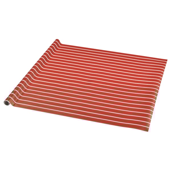 VINTERFINT Papel de regalo, a rayas rojo, 3x0.7 m