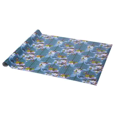 VINTERFINT Papel de regalo, Animal azul, 3x0.7 m