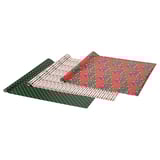 VINTERFINT Papel de regalo, Formas variadas verde con rojo, 3x0.7 m/2.10 m²