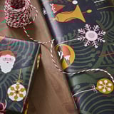 VINTERFINT Papel de regalo, Navidad verde, 3x0.7 m