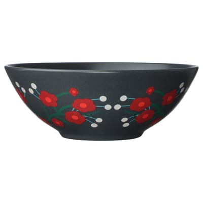VINTERFINT Tazón / bowl, Estampado floral gris oscuro, 16 cm