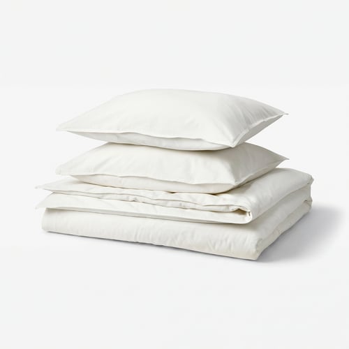 ÄNGSLILJA Povlečení na dvoulůžko, bílá, 200x200/50x60 cm