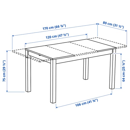 ÅLHULT / ODGER Stůl a 4 židle, černé/hnědé/červená, 120/170x80 cm