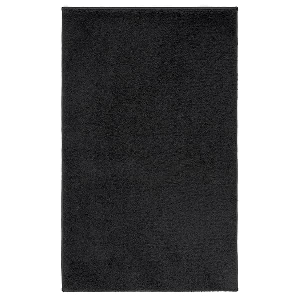 BACKMÅRA mat: černá, měkká, recyklovaný polyester, obdélníková, hladká.
