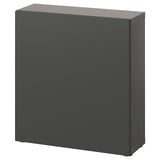 Černý úložný díl IKEA BESTÅ, obdélníkového tvaru, s elegantním, minimalistickým designem.